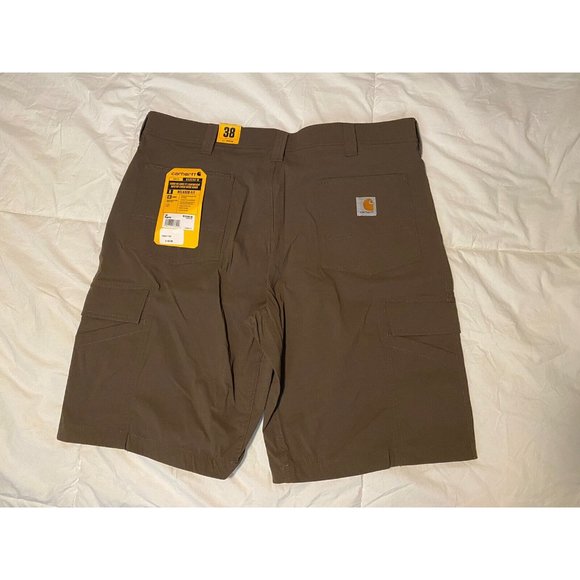 Carhartt Mens 38x11 Cargo Shorts Pockets Force Tappen Brown Relaxed Fit Ripstop - Picture 3 of 6